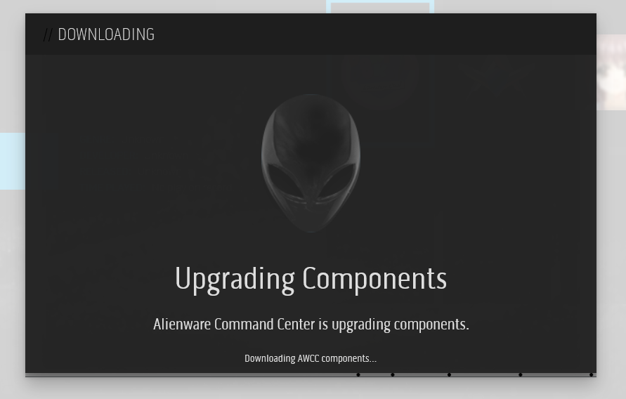 Screenshot of AWCC Updating