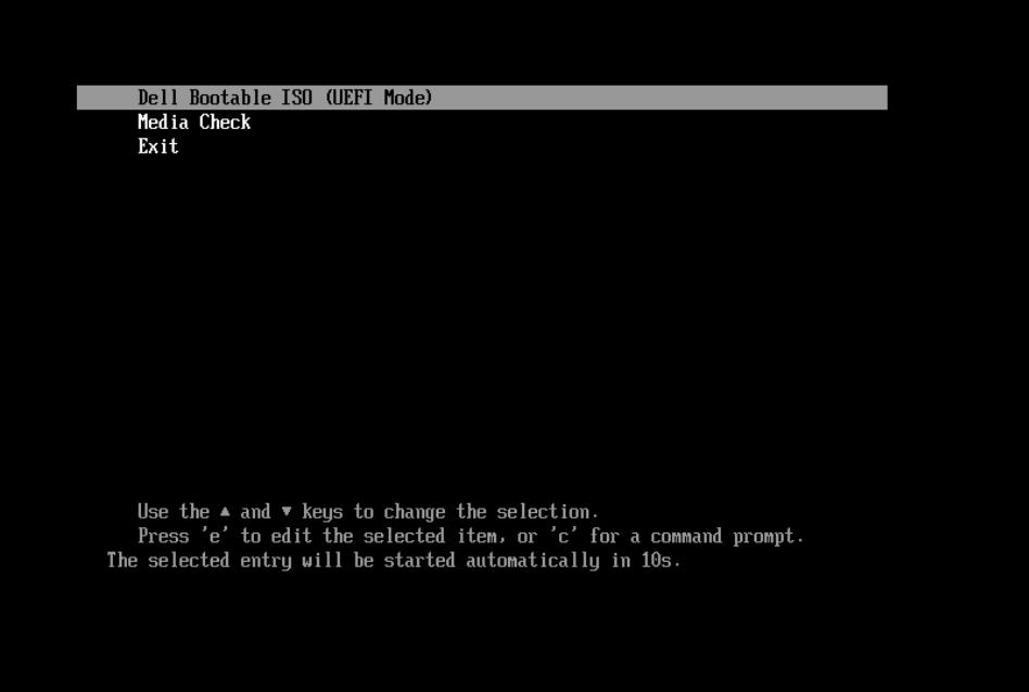 Boot menu