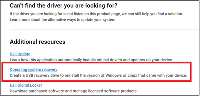 Dell SupportAssist Online OS Recovery Tool Link 09 Jan 2020.png