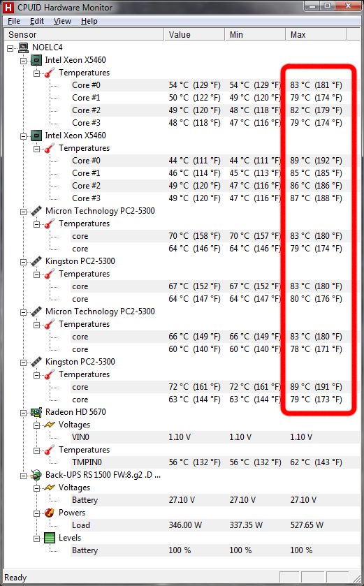 Is 89C Too Hot for Precision T5400 Under Full Load?