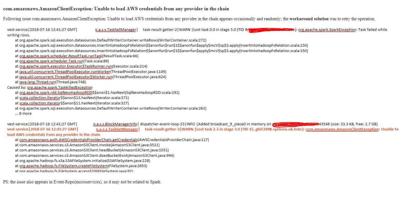 Aarons issue - Unable to load AWS credentials.JPG.jpg