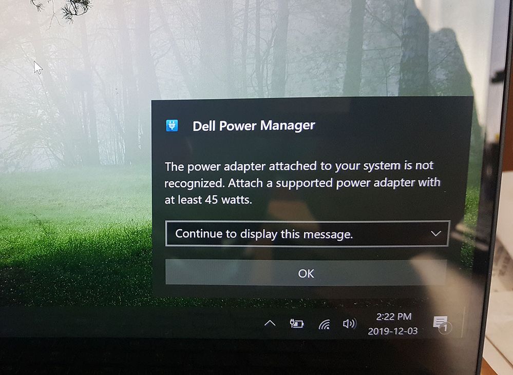 Not recognized legit Dell charger?!