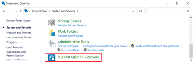 Win 10 v22H2 Control Panel System and Security SA OS Recovery Settings Manager 10 Mar 2023.png