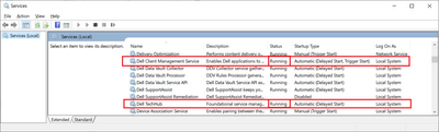 Win 10 Pro v21H2 Services Dell TechHub and Client Management Services Running 16 Aug 2022.png