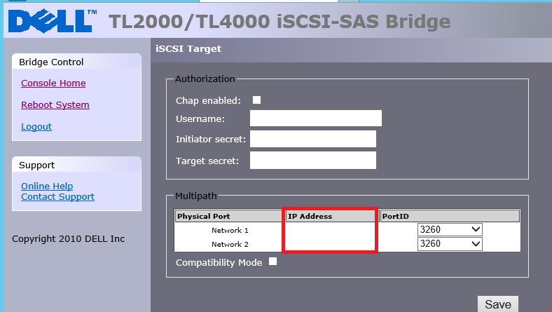 multipath DELL TL2000.png