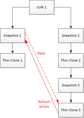 A thin clone hierarchy