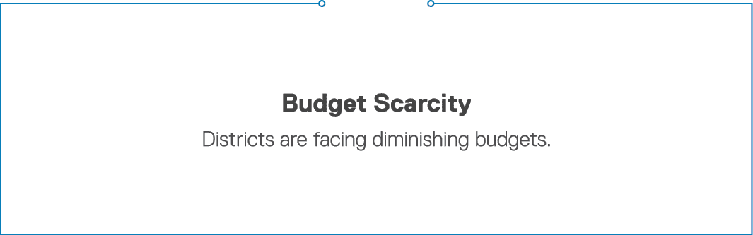 Budget Scarcity Districts are facing diminishing budgets 