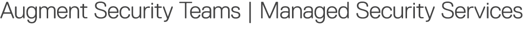 Augment Security Teams   Managed Security Services