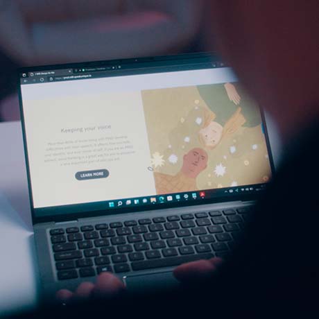 Laptop with the I Will Always Be Me website