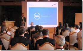 Dell Services’ Andreas Stein welcomes customers and partners to the 2011 Innovationstage event