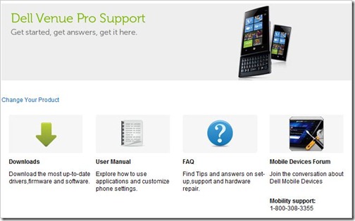 Dell Venue Pro Support