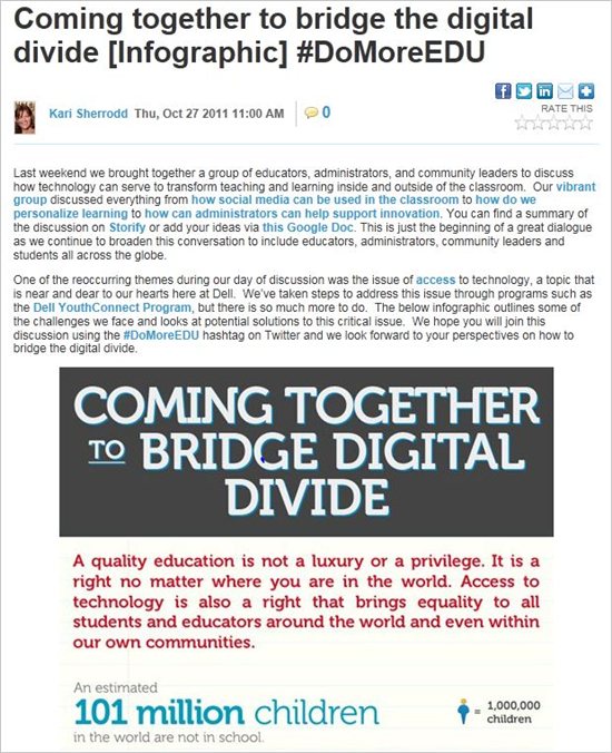 Kari Sherrodd - Coming Together to Bridge Digital Divide [Infographic]