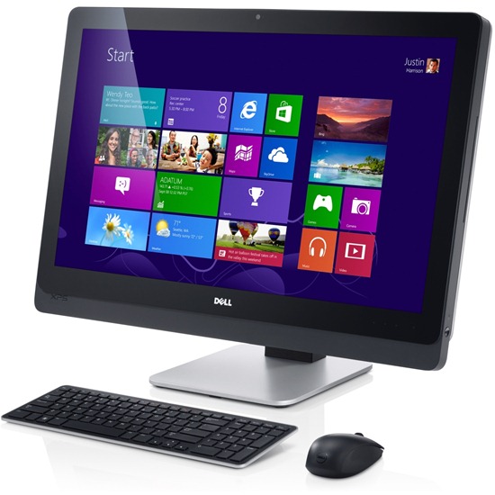 XPS One 27 AIO Windows 8 desktop with touch