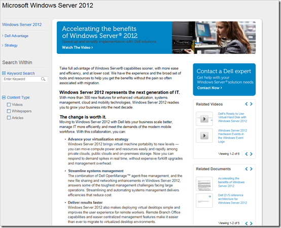 Windows Server 2012 on Dell PowerEdge servers