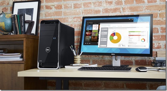 Dell XPS 8700 Windows 8 desktop in a home office