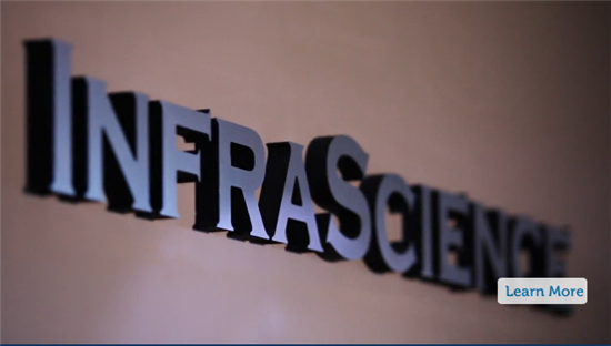 InfraScience logo on wall