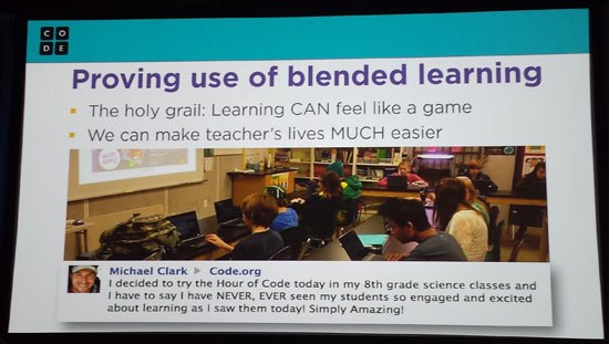  Slide from presentation - Proving use of blended learning