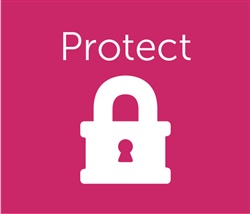 The word Protect and a padlock icon