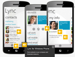 Example of Lync on Windows phone
