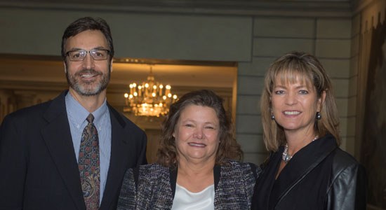 Susie Shockley (center) with Trisa Thompson, VP of Corporate Responsibility for Dell and David Lear, Executive Director of Sustainability