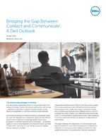Cover of whitepaper titled: Bridging the Gap Between Contact and communicate