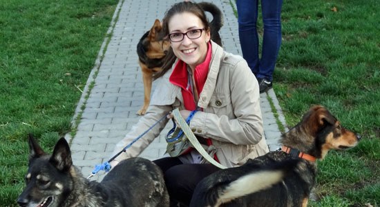 Majzunova joins other members of Dell Finance Development Program to volunteer at local animal shelter