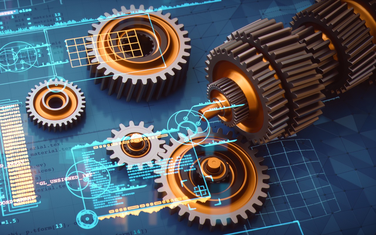 Mechanical Engineering Science Abstract Background Wallpaper - Stock Image  - Everypixel