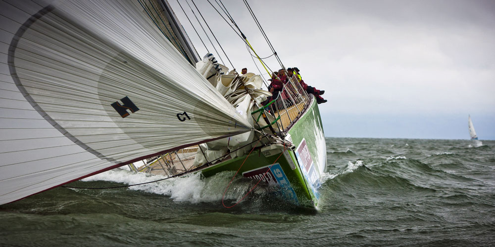 a ship in the Clipper Round the World Yacht Race