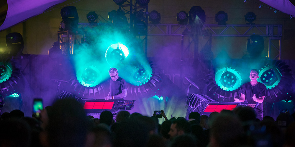 The Glitch Mob performing at the Dell Experience at SXSW 2018
