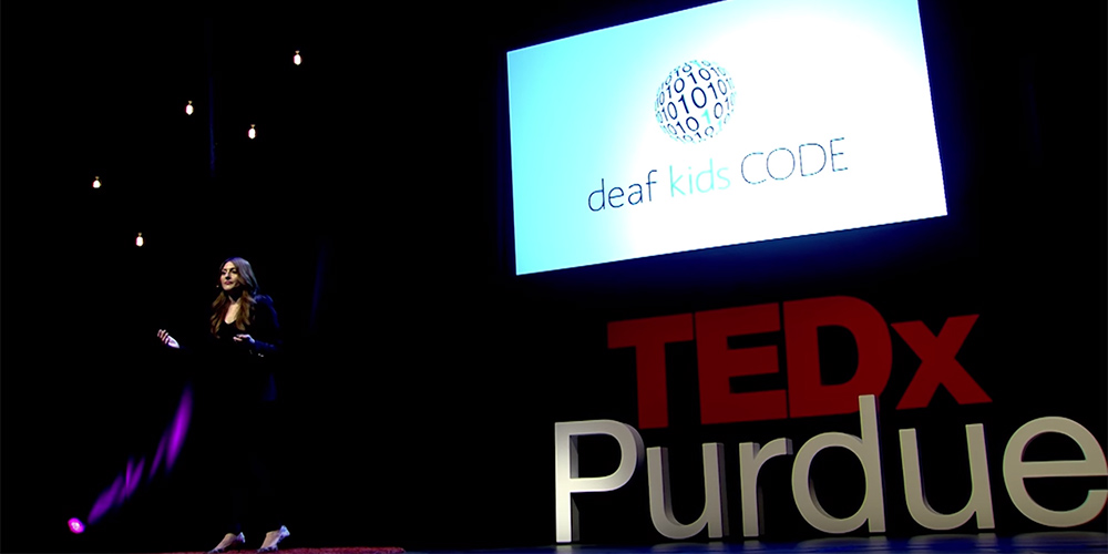 Shireen Hafeez speaking at TedxPurdueU