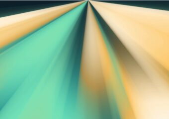 Abstract wave image in light green and pale yellow colors.