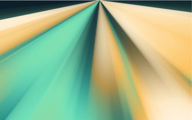 Abstract wave image in light green and pale yellow colors.