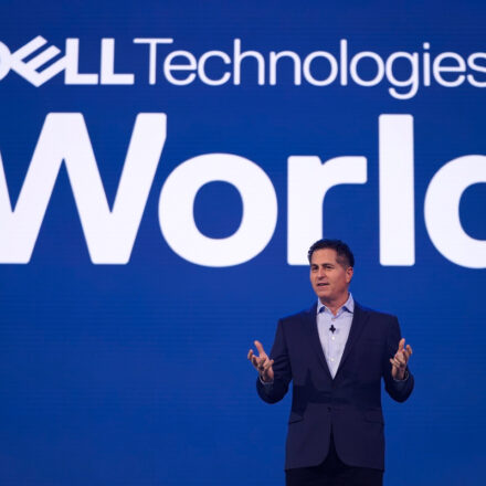 Michael Dell speaking at Day One keynote of Dell Technologies World 2022 in Las Vegas.