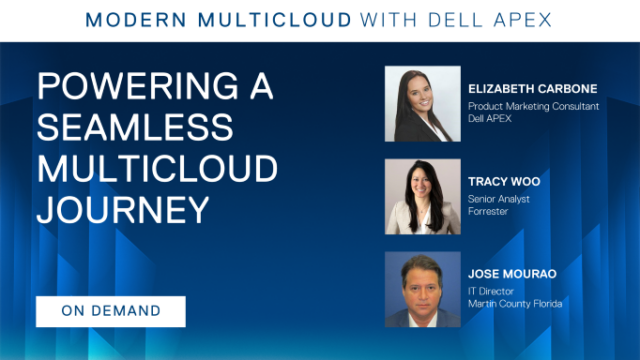 Graphic showing participants of recent Dell Technologies LinkedIn Live January 31 event on Powering a Seamless Multicloud Journey.