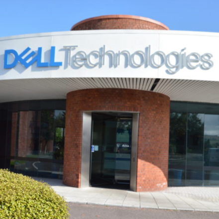 Dell Technologies Cork, Ireland visitor's reception center, site of one of Dell's Open Telecom Ecosystem Labs (OTEL) facilities.