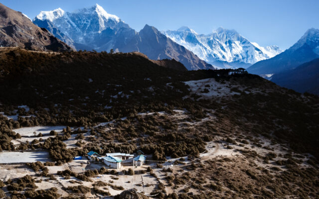 The Sagarmatha Next Centre in Nepal, with the Himalayas in the background. Photo credit by Martin Edstrom