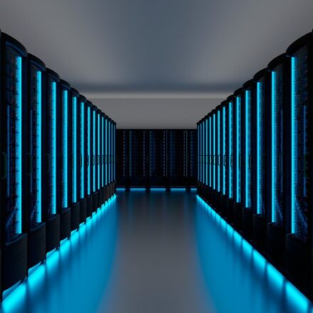 Futuristic Data Center Server Room